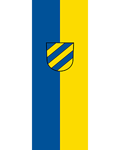 Bandera: Bandera vertical con manga cerrada para potencia Plochingen |  bandera vertical | 6m² | 400x150cm 