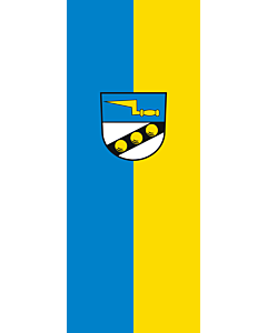 Vertical Hanging Swivel Crossbar Banner Flag: Wendlingen am Neckar |  portrait flag | 3.5m² | 38sqft | 300x120cm | 10x4ft 