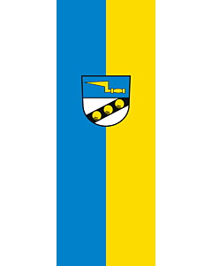 Vertical Hanging Swivel Crossbar Banner Flag: Wendlingen am Neckar |  portrait flag | 6m² | 64sqft | 400x150cm | 13x5ft 
