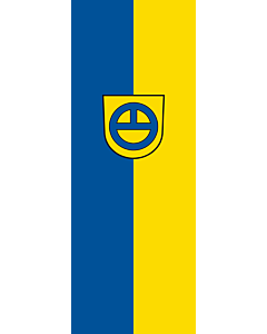 Bandera: Bandera vertical con manga cerrada para potencia Leinfelden-Echterdingen |  bandera vertical | 6m² | 400x150cm 