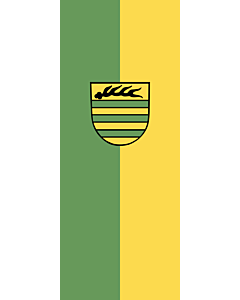 Vertical Hanging Beam Flag: Aichtal |  portrait flag | 3.5m² | 38sqft | 300x120cm | 10x4ft 