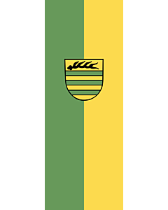 Vertical Hanging Beam Flag: Aichtal |  portrait flag | 6m² | 64sqft | 400x150cm | 13x5ft 