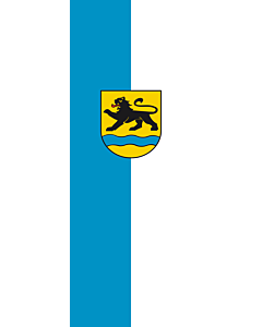 Vertical Hanging Beam Flag: Birenbach |  portrait flag | 6m² | 64sqft | 400x150cm | 13x5ft 