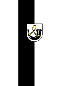 Drapeau: bannière drapau avec tunnel et avec crochets Dürnau |  portrait flag | 6m² | 400x150cm 