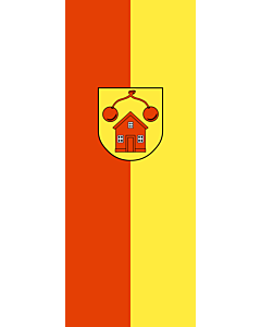 Vertical Hanging Swivel Crossbar Banner Flag: Gammelshausen |  portrait flag | 3.5m² | 38sqft | 300x120cm | 10x4ft 