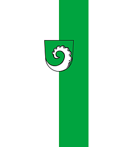 Vertical Hanging Beam Flag: Gruibingen |  portrait flag | 3.5m² | 38sqft | 300x120cm | 10x4ft 