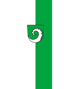 Vertical Hanging Beam Flag: Gruibingen |  portrait flag | 6m² | 64sqft | 400x150cm | 13x5ft 