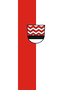Bandera: Bandera vertical con potencia Süßen |  bandera vertical | 3.5m² | 300x120cm 