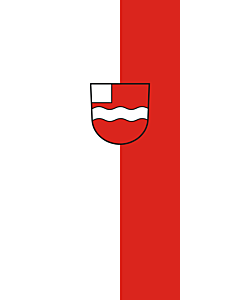Drapeau: bannière drapau avec tunnel sans crochets Uhingen |  portrait flag | 3.5m² | 300x120cm 