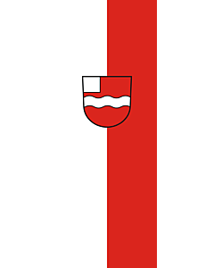 Vertical Hanging Swivel Crossbar Banner Flag: Uhingen |  portrait flag | 6m² | 64sqft | 400x150cm | 13x5ft 