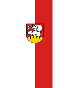Bandera: Bandera vertical con manga cerrada para potencia Wiesensteig |  bandera vertical | 3.5m² | 300x120cm 