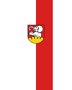 Vertical Hanging Beam Flag: Wiesensteig |  portrait flag | 6m² | 64sqft | 400x150cm | 13x5ft 
