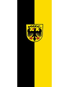 Bandera: Bandera vertical con manga cerrada para potencia Ludwigsburg (Kreis) |  bandera vertical | 3.5m² | 300x120cm 