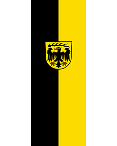 Bandera: Bandera vertical con manga cerrada para potencia Ludwigsburg (Kreis) |  bandera vertical | 6m² | 400x150cm 