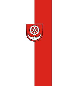 Bandera: Bandera vertical con manga cerrada para potencia Bönnigheim |  bandera vertical | 3.5m² | 300x120cm 