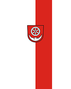 Bandera: Bandera vertical con manga cerrada para potencia Bönnigheim |  bandera vertical | 6m² | 400x150cm 
