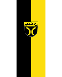 Vertical Hanging Beam Flag: Gerlingen |  portrait flag | 6m² | 64sqft | 400x150cm | 13x5ft 