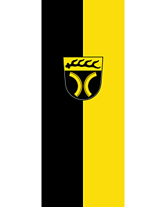 Vertical Hanging Swivel Crossbar Banner Flag: Gerlingen |  portrait flag | 3.5m² | 38sqft | 300x120cm | 10x4ft 