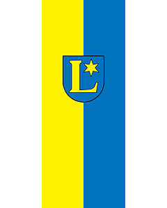 Bandera: Bandera vertical con manga cerrada para potencia Löchgau |  bandera vertical | 3.5m² | 300x120cm 
