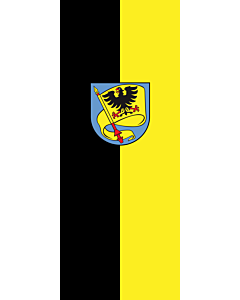 Bandera: Bandera vertical con manga cerrada para potencia Ludwigsburg |  bandera vertical | 3.5m² | 300x120cm 