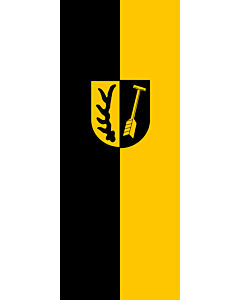 Bandera: Bandera vertical con manga cerrada para potencia Oberriexingen |  bandera vertical | 3.5m² | 300x120cm 