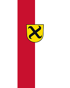 Drapeau: bannière drapau avec tunnel et avec crochets Pleidelsheim |  portrait flag | 3.5m² | 300x120cm 