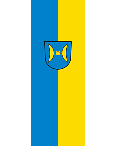 Bandera: Bandera vertical con manga cerrada para potencia Schwieberdingen |  bandera vertical | 6m² | 400x150cm 