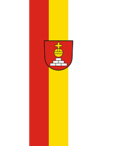 Vertical Hanging Beam Flag: Steinheim an der Murr |  portrait flag | 3.5m² | 38sqft | 300x120cm | 10x4ft 