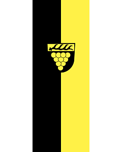 Vertical Hanging Beam Flag: Weinstadt |  portrait flag | 6m² | 64sqft | 400x150cm | 13x5ft 