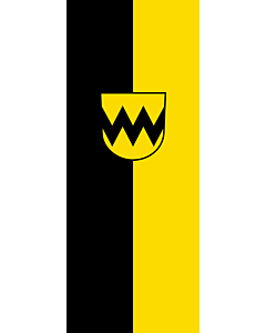 Bandera: Bandera vertical con manga cerrada para potencia Schwenningen |  bandera vertical | 3.5m² | 300x120cm 