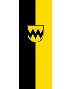 Vertical Hanging Swivel Crossbar Banner Flag: Schwenningen |  portrait flag | 6m² | 64sqft | 400x150cm | 13x5ft 