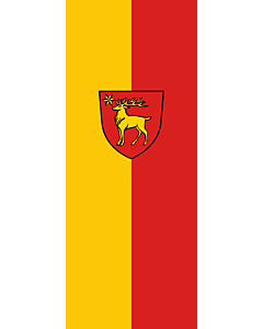 Vertical Hanging Beam Flag: Sigmaringen |  portrait flag | 3.5m² | 38sqft | 300x120cm | 10x4ft 