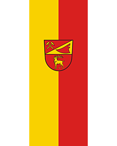 Vertical Hanging Beam Flag: Sigmaringendorf |  portrait flag | 3.5m² | 38sqft | 300x120cm | 10x4ft 