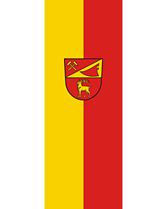 Vertical Hanging Swivel Crossbar Banner Flag: Sigmaringendorf |  portrait flag | 6m² | 64sqft | 400x150cm | 13x5ft 