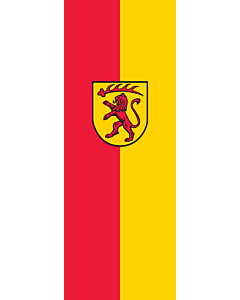 Vertical Hanging Beam Flag: Veringenstadt |  portrait flag | 6m² | 64sqft | 400x150cm | 13x5ft 