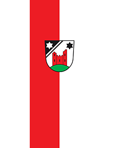 Vertical Hanging Beam Flag: Herdwangen-Schönach |  portrait flag | 3.5m² | 38sqft | 300x120cm | 10x4ft 