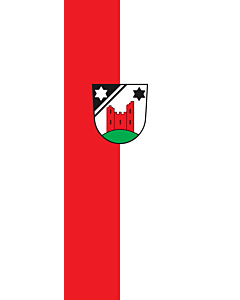Vertical Hanging Beam Flag: Herdwangen-Schönach |  portrait flag | 6m² | 64sqft | 400x150cm | 13x5ft 