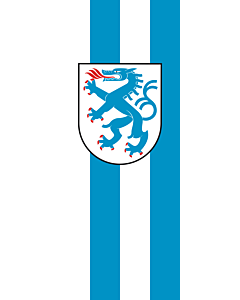 Drapeau: bannière drapau avec tunnel et avec crochets Ingolstadt |  portrait flag | 3.5m² | 300x120cm 