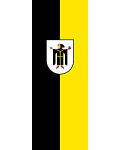 Bandera: Bandera vertical con manga cerrada para potencia München, Landeshauptstadt |  bandera vertical | 6m² | 400x150cm 