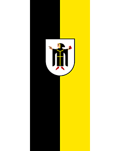 Vertical Hanging Swivel Crossbar Banner Flag: München, Landeshauptstadt |  portrait flag | 3.5m² | 38sqft | 300x120cm | 10x4ft 