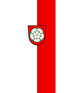 Bandera: Bandera vertical con manga cerrada para potencia Rosenheim |  bandera vertical | 3.5m² | 300x120cm 