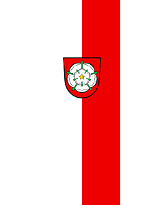Bandera: Bandera vertical con manga cerrada para potencia Rosenheim |  bandera vertical | 6m² | 400x150cm 