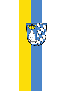 Vertical Hanging Swivel Crossbar Banner Flag: Altötting (Kreis) |  portrait flag | 6m² | 64sqft | 400x150cm | 13x5ft 