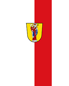 Bandera: Bandera vertical con manga cerrada para potencia Altötting, St |  bandera vertical | 3.5m² | 300x120cm 