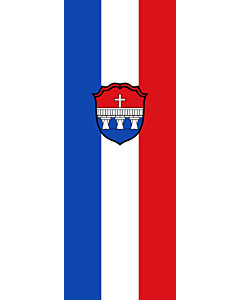 Vertical Hanging Beam Flag: Garching a.d.Alz |  portrait flag | 6m² | 64sqft | 400x150cm | 13x5ft 