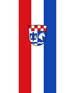 Vertical Hanging Beam Flag: Halsbach |  portrait flag | 3.5m² | 38sqft | 300x120cm | 10x4ft 