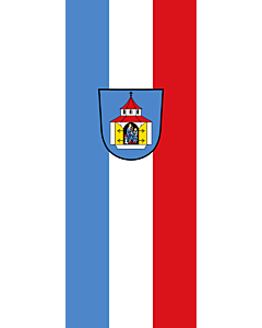 Bandera: Bandera vertical con manga cerrada para potencia Neuötting, St |  bandera vertical | 3.5m² | 300x120cm 