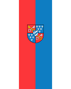 Vertical Hanging Beam Flag: Berchtesgaden, M |  portrait flag | 6m² | 64sqft | 400x150cm | 13x5ft 