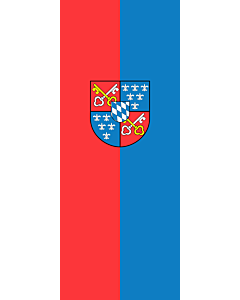 Bandera: Bandera vertical con potencia Berchtesgaden, M |  bandera vertical | 3.5m² | 300x120cm 