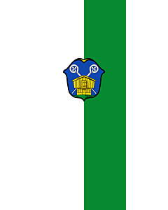 Bandera: Bandera vertical con manga cerrada para potencia Bischofswiesen |  bandera vertical | 3.5m² | 300x120cm 